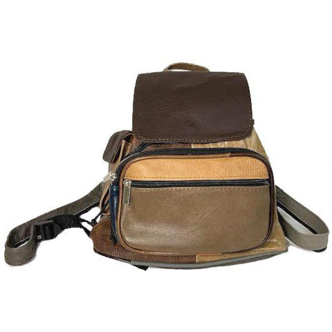 Leather Back Pack w/Outer Cell Phone Pocket SL538