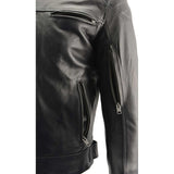 Men's Long Body Vented Motorcycle Jacket MLM1560