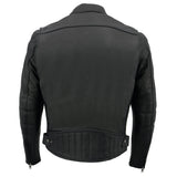 Men's Long Body Vented Motorcycle Jacket MLM1560