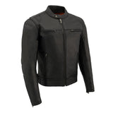 Men's Long Body Vented Motorcycle Jacket MLM1560