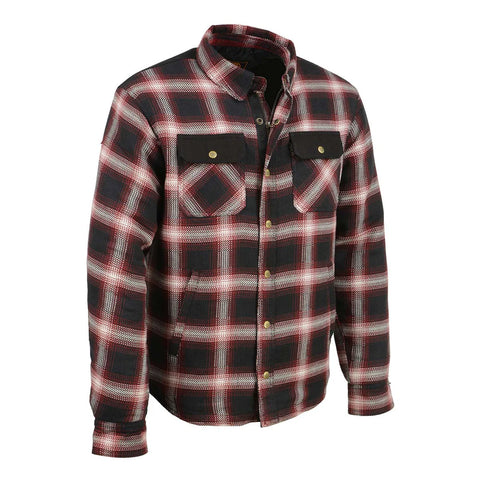 Plaid Mechanic Long Sleeve Flannel Biker Shirt MPM1637