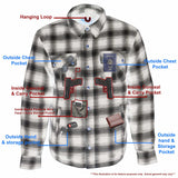 Plaid Mechanic Long Sleeve Flannel Biker Shirt MPM1637